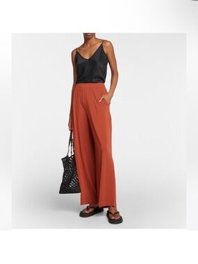 Eileen Fisher Wide-Leg Pants in Rust